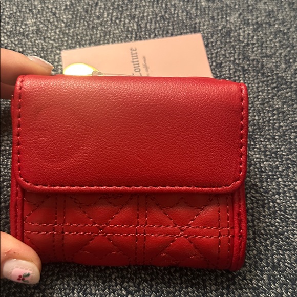 Juicy couture red v-chain my heart small double sided trifold wallet - Picture 5 of 6